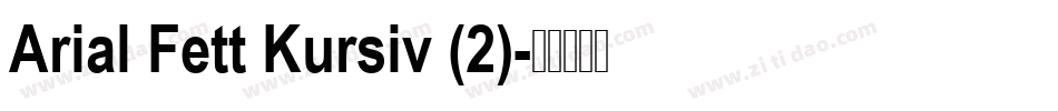 Arial Fett Kursiv (2)字体转换